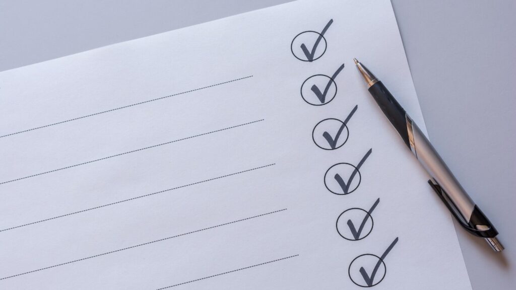 チェックリストのイメージ